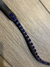 Load image into Gallery viewer, WITHCALL Bright Blue &amp; Purple Tint Square Crystal Browband With Natural Curve