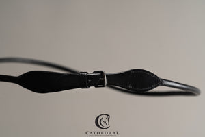 Black Neck strap in rolled leather