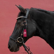 Load image into Gallery viewer, APLEY Snaffle Bridle With Drop Noseband and rose gold fittings