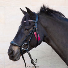 Load image into Gallery viewer, APLEY Snaffle Bridle With Drop Noseband and rose gold fittings