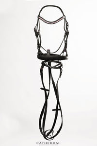 AYLESBY Snaffle Bridle With Padded Crank & Flash Noseband