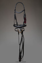 Load image into Gallery viewer, FENTON Snaffle Bridle With Flash And Black Leather Browband