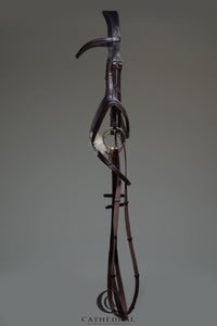 GLENTHAM Brown Snaffle Bridle With Mexican Grackle Anatomically Fitted Noseband