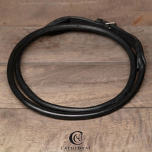Load image into Gallery viewer, Black Neck strap in rolled leather