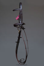 Load image into Gallery viewer, PANTON Brown Snaffle Bridle With Flash Noseband &amp; Plain Browband