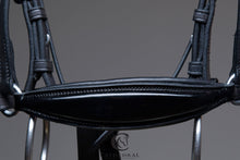 Load image into Gallery viewer, RESTON Snaffle Bridle With Patent Drop Noseband &amp; A clear Crystal Browband