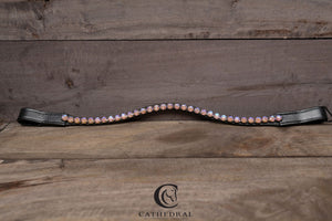 WESTON Rose Pink Crystal Browband With Natural Curve