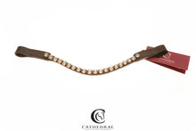 Load image into Gallery viewer, WINTERTON - crystal browband set on black &amp; brown leather