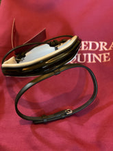 Load image into Gallery viewer, Flash noseband - white padding with black patent