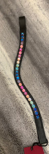 WOODHALL - Unicorn Square multi-coloured Crystal Browband With Natural Curve