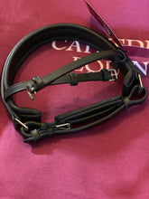 Load image into Gallery viewer, Flash noseband - crocodile black patent leather