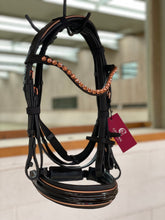 Load image into Gallery viewer, ANCASTER snaffle cavesson bridle with rosegold details