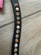 Load image into Gallery viewer, RAVENDALE browband - Swarovski Crystal Pearl and rosegold browband
